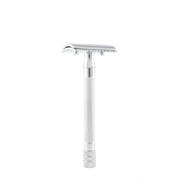 Rasierhobel 25C | langer Griff | verchromt | Gradschnitt