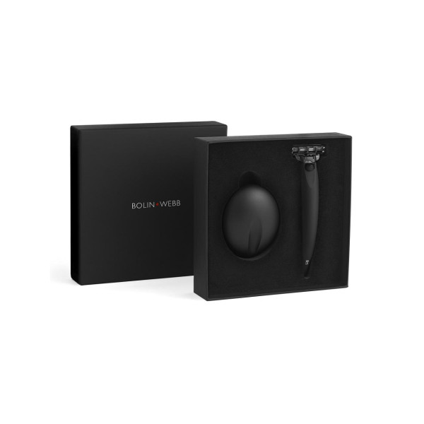 R1 Matte Geschenkset mit Nassrasierer und Ständer